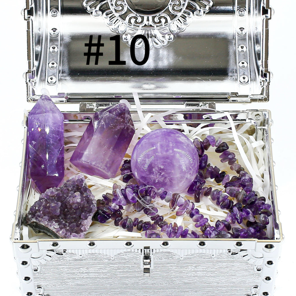 Celestial Treasures: 400g Hand-Carved Crystal Set