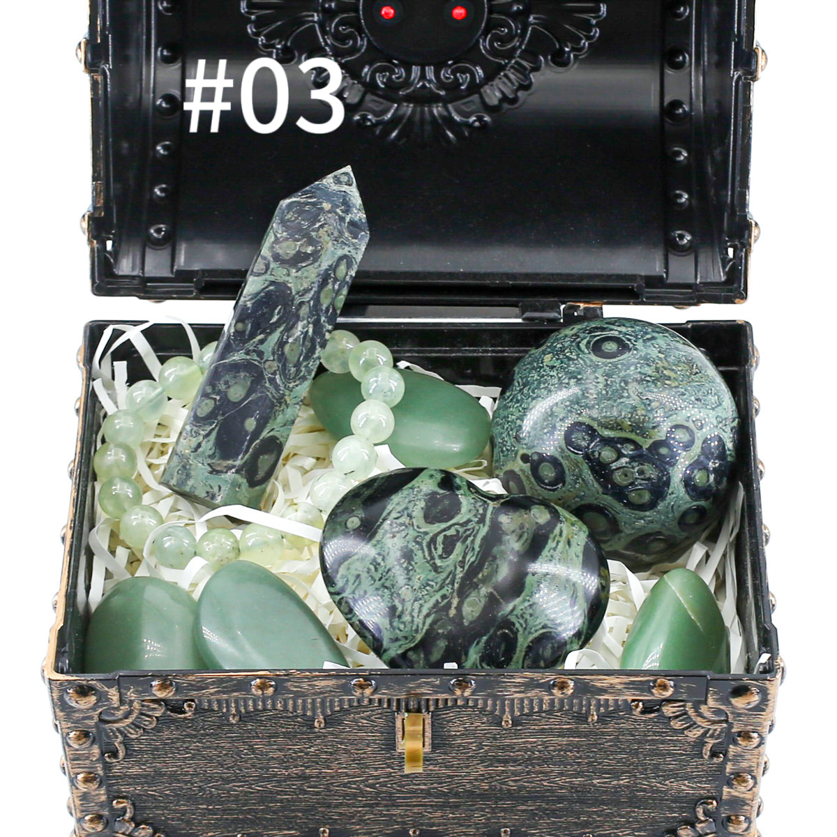 Celestial Treasures: 400g Hand-Carved Crystal Set