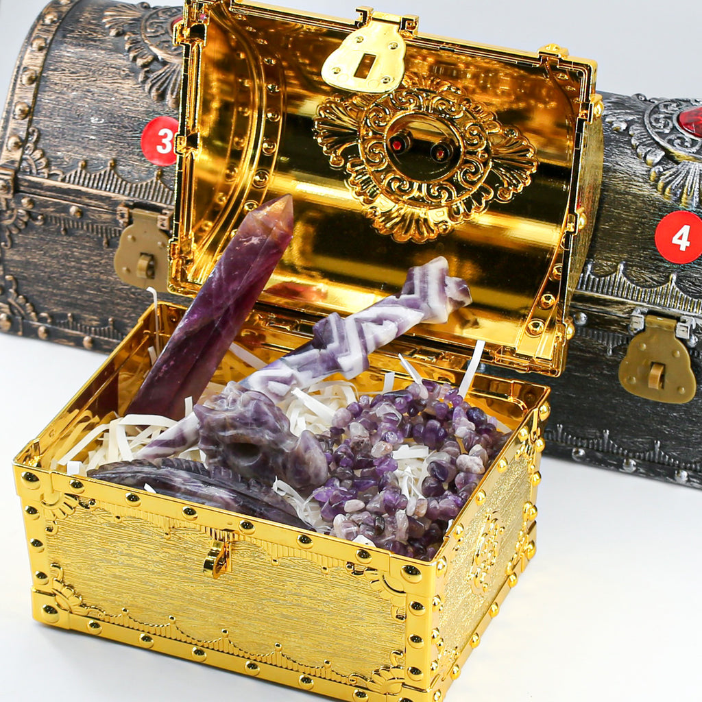 Celestial Treasures: 400g Hand-Carved Crystal Set