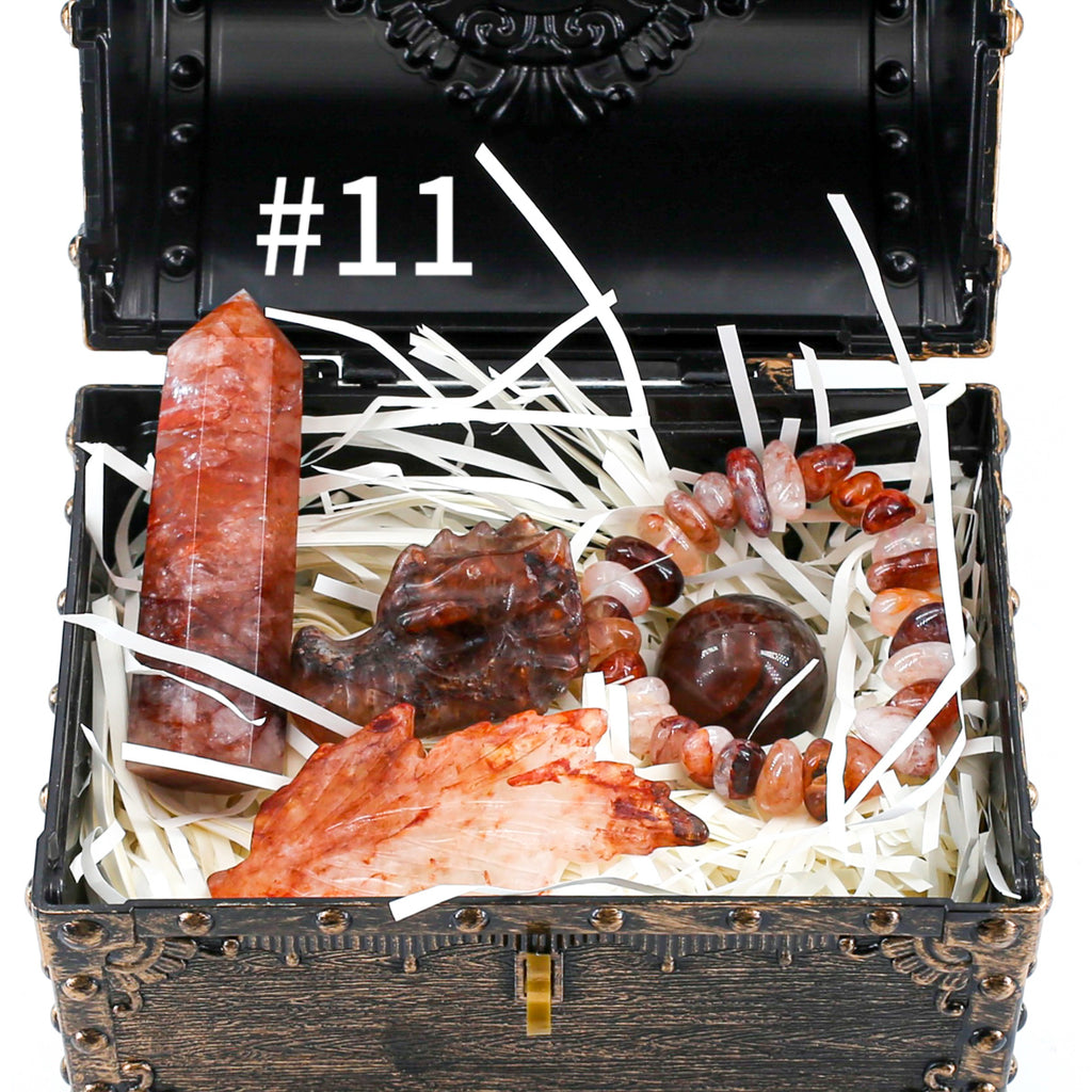 Celestial Treasures: 400g Hand-Carved Crystal Set