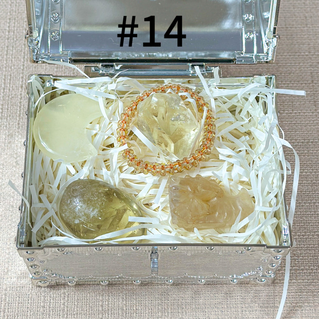 Celestial Treasures: 400g Hand-Carved Crystal Set