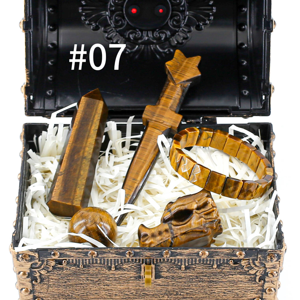 Celestial Treasures: 400g Hand-Carved Crystal Set