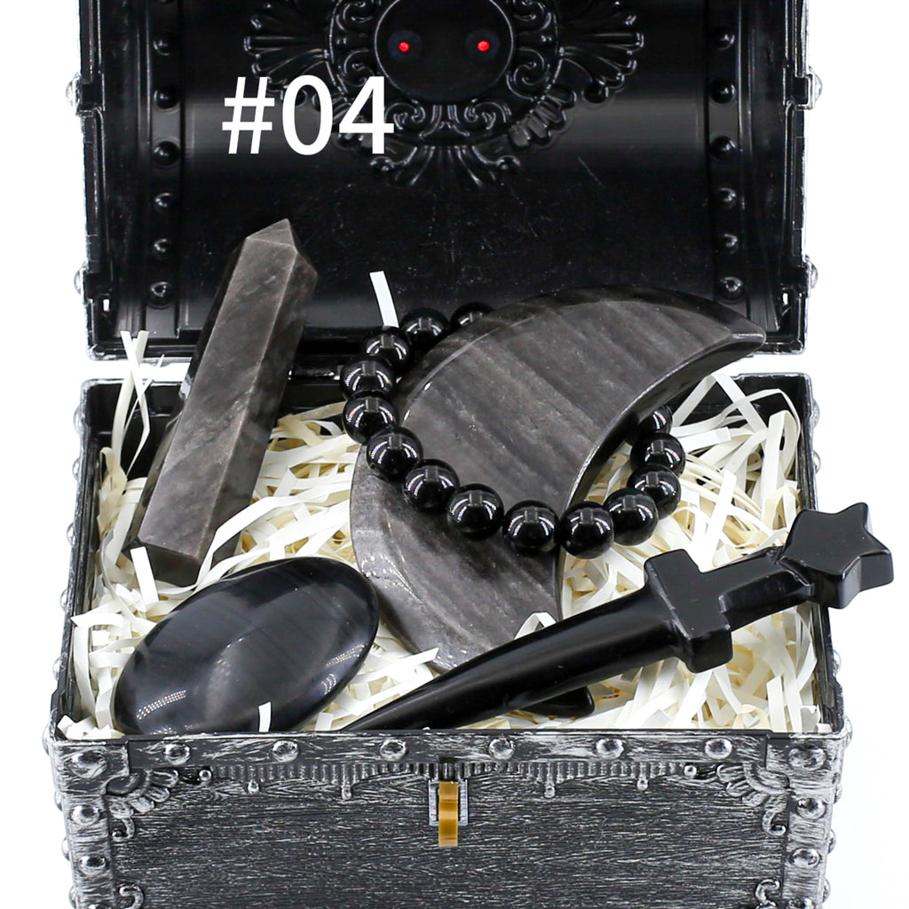 Celestial Treasures: 400g Hand-Carved Crystal Set