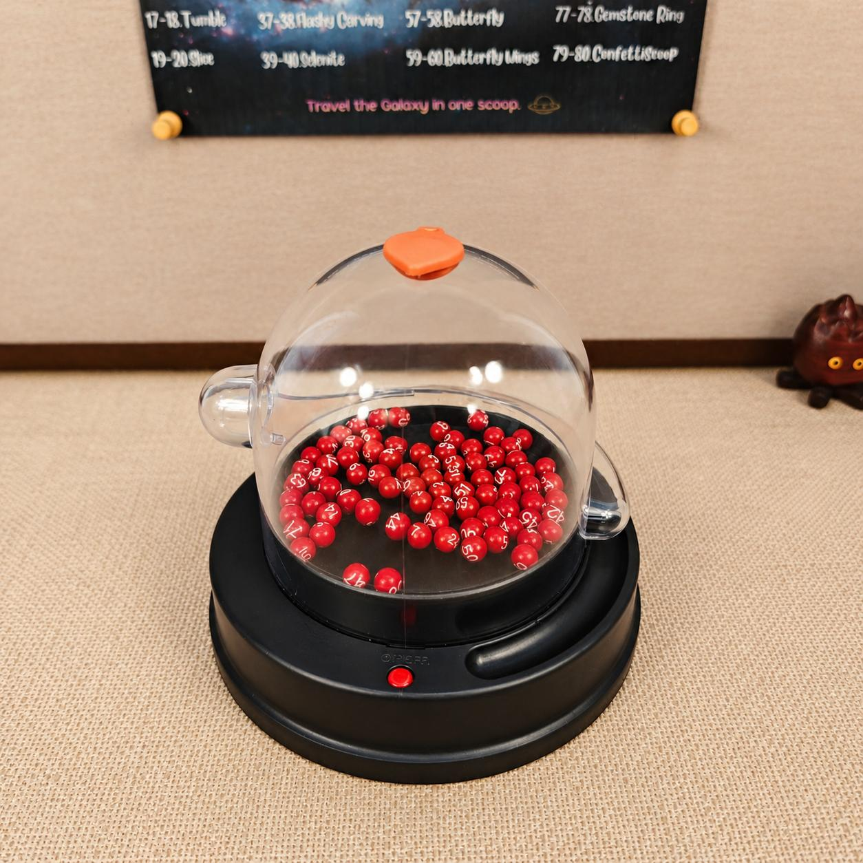 Stargate electric crystal bingo machine with numbered balls