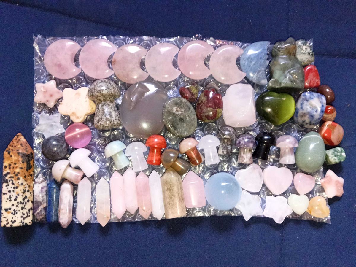 TikTok Shop buyer crystal assortment with many small pieces